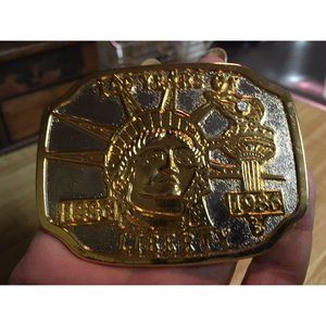 Vintage 1986 Statue of Liberty Belt Buckle 100 Years Commemorative Re-dedication